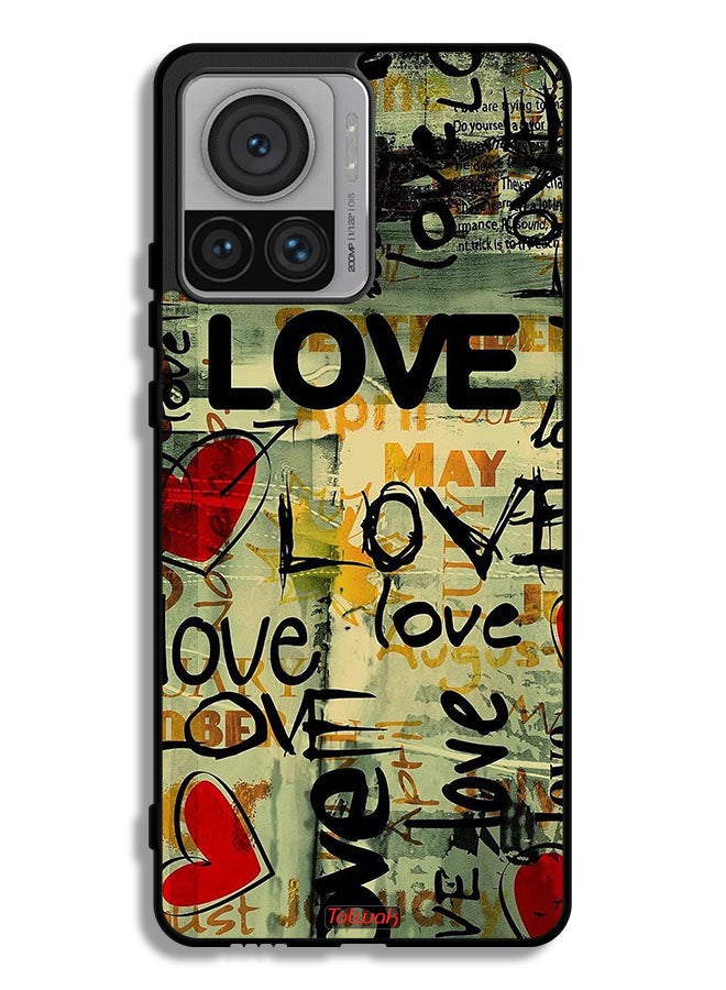 Tolwak Motorola Moto X30 Pro Protective Case Cover Love Tags - Image 1