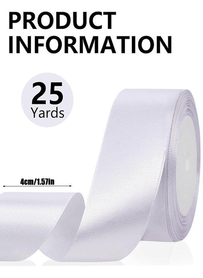 مجموعة شرائط ساتان، 6 لفات - إجمالي 150 ياردة، عرض 1.57 بوصة شرائط ساتان مزدوجة الجوانب شريط بوليستر لتغليف الهدايا تزيين حفلات الزفاف أعياد الميلاد صنع الأقواس الحرف اليدوية الزهرية الخياطة - Image 2