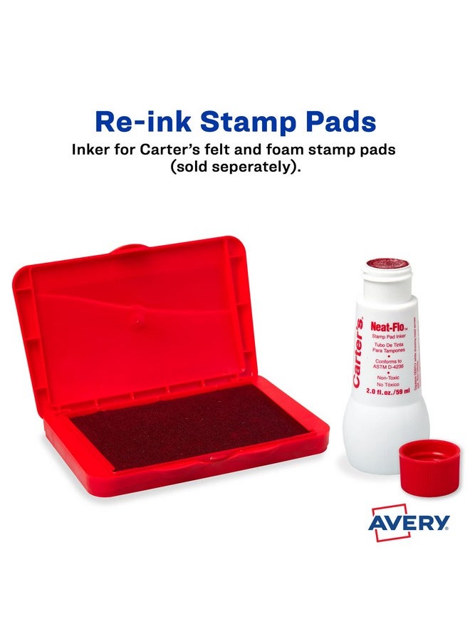 carter's Averydennison Neatflo Bottle Inker Two Ounces Red (21447)  - Image 2