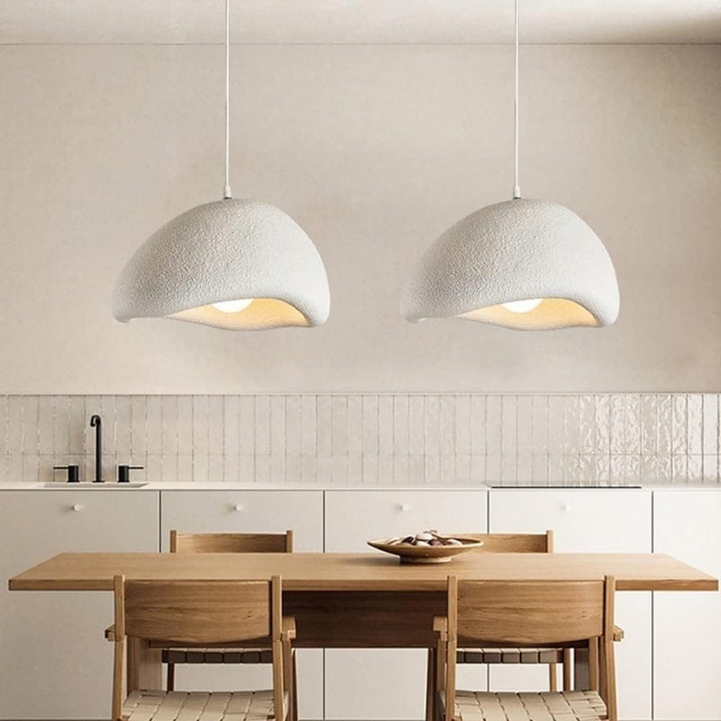 Modern Textured Dome Pendant Light – Minimalist Hanging Ceiling Lamp with Curved Shell Design - Image 2