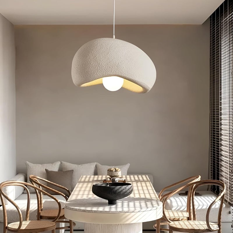 Modern Textured Dome Pendant Light – Minimalist Hanging Ceiling Lamp with Curved Shell Design - Image 1
