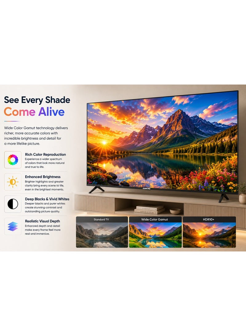 NIKAI 75-inch 4K UHD Smart TV Tizen OS (Samsung Powered) Ultra HD LED Television | HDR10 | Voice Control | Built-in WiFi | Bluetooth 2.1 + EDR | 5000:1 Contrast | 3 HDMI | 2 USB - 75QTZN4KSLED 75QTZN4KSLED Black - Image 5