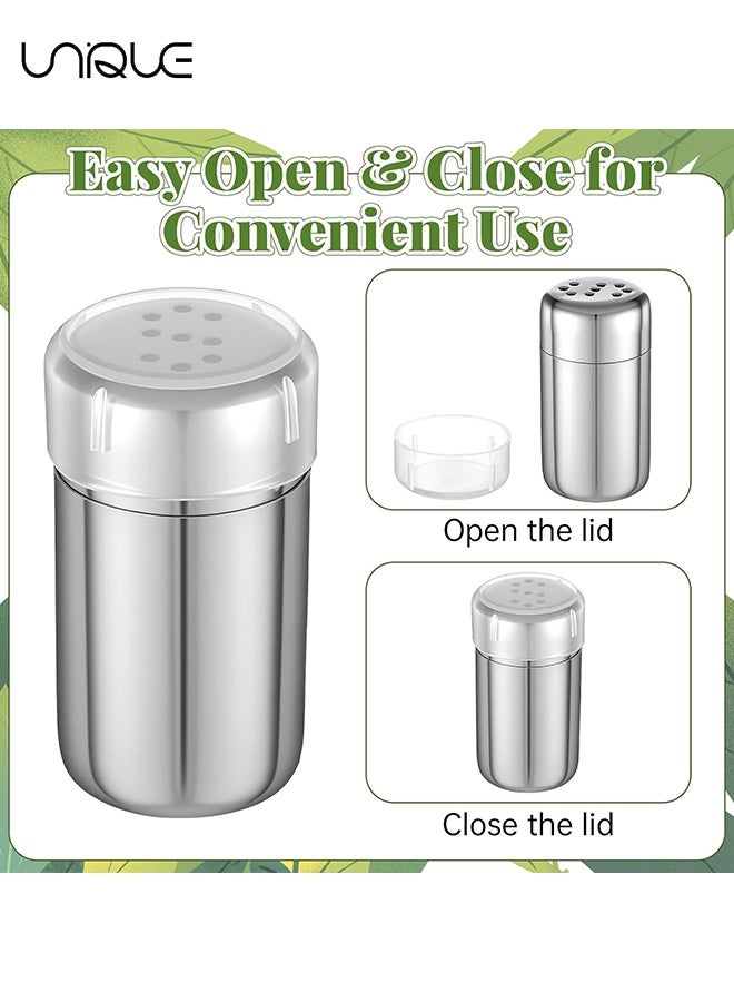 Unique 4-Pack Travel Salt Shaker, Travel Salt and Pepper Shakers Mini Seasoning Bottles with Lid, Portable Spice Container for Camping, Lunch Box, Leak-Proof (1.9”h X 0.98”w) - Image 4