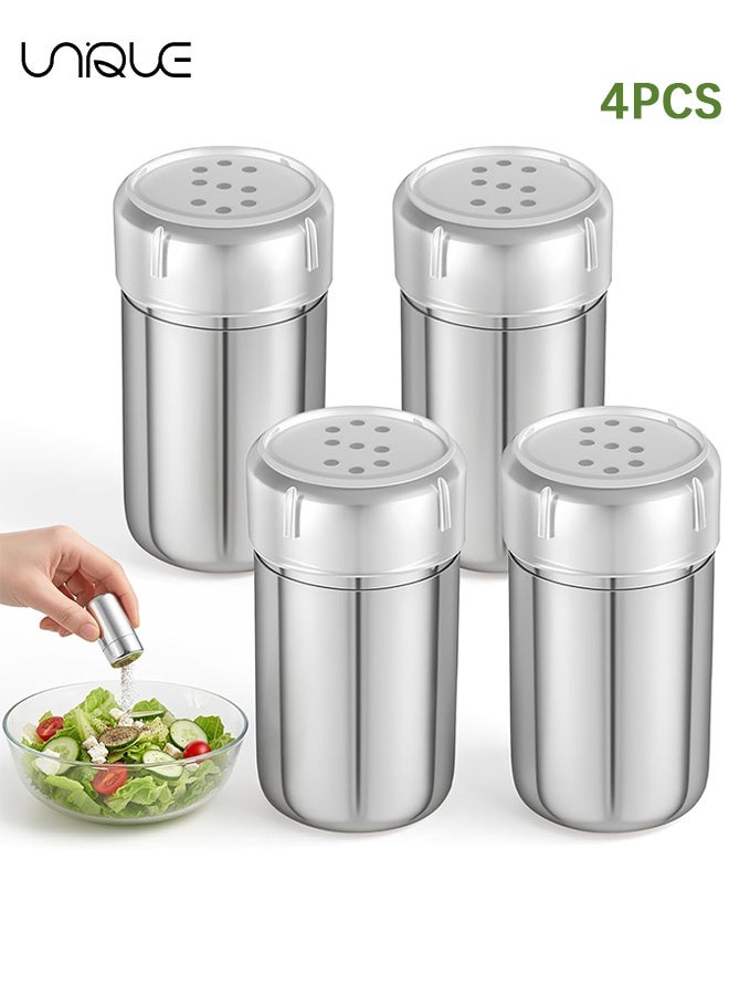 Unique 4-Pack Travel Salt Shaker, Travel Salt and Pepper Shakers Mini Seasoning Bottles with Lid, Portable Spice Container for Camping, Lunch Box, Leak-Proof (1.9”h X 0.98”w) - Image 1