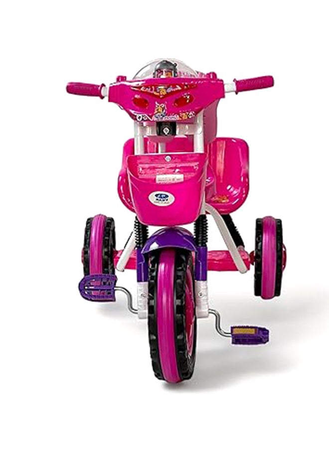 AL BADER Kids Balance Bike Kids Tricycles for 2-6 Years, Three Wheel Tricycle For Toddlers with Two Seats for 2 Children, 3 Wheel Baby Bicycle With Basket, Toddlers Trike With Music and Lights, Pink  - Image 2