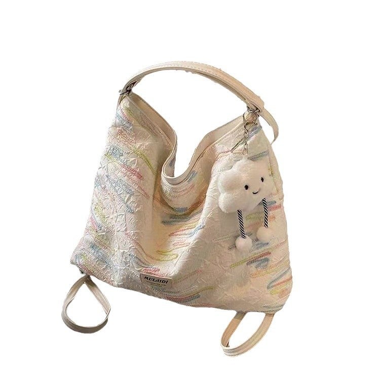 Women's Embroidered Fabric Shoulder Bag 3-in-1 - Image 5