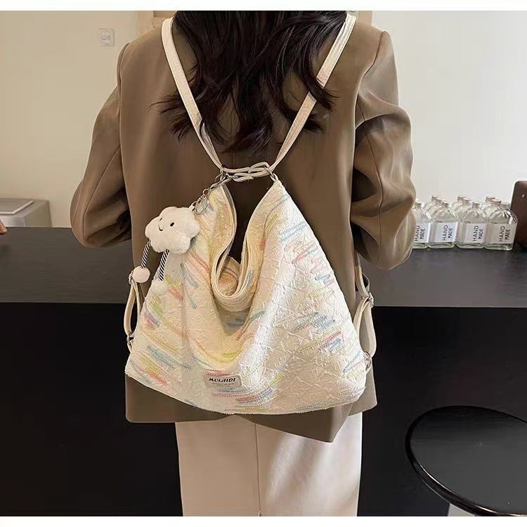 Women's Embroidered Fabric Shoulder Bag 3-in-1 - Image 1
