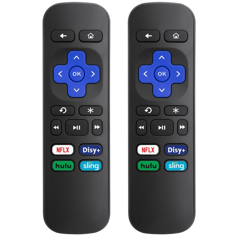 LOUTOC (2 Pack) Replacement Remote Control for Roku Express, for Roku Premiere, for Roku Box, for Roku Player, for Roku 1 2 3 4 -ã€NOT for Stick or TVã€‘ - Image 1