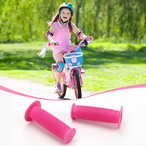 Coolrunner Bicycle Handle Bar Mushroom Grips BMX for Boys and Girls Bikes (Pink 2) - Image 2