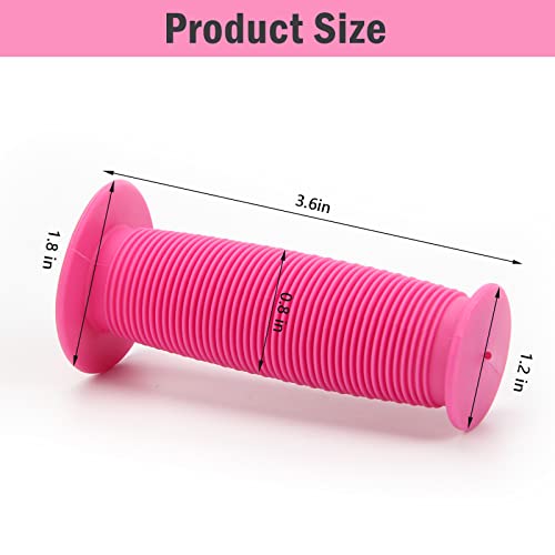 Coolrunner Bicycle Handle Bar Mushroom Grips BMX for Boys and Girls Bikes (Pink 2) - Image 3
