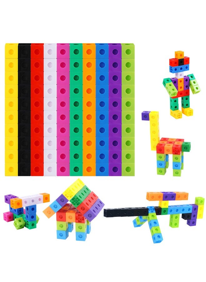 SpriteGru Math Linking Cubes, Set of 100 Math Cubes Manipulative Connecting and Counting Snap Blocks for Early Math and Construction, Educational Toy for Preschool, Kindergarten, Homeschool - Image 1