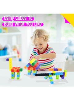 SpriteGru SpriteGru Math Linking Cubes, Set of 100 Math Cubes Manipulative Connecting and Counting Snap Blocks for Early Math and Construction, Educational Toy for Preschool, Kindergarten, Homeschool  - Image 5