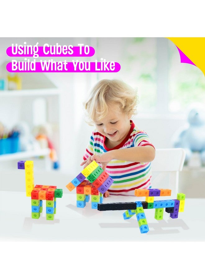 SpriteGru Math Linking Cubes, Set of 100 Math Cubes Manipulative Connecting and Counting Snap Blocks for Early Math and Construction, Educational Toy for Preschool, Kindergarten, Homeschool - Image 5