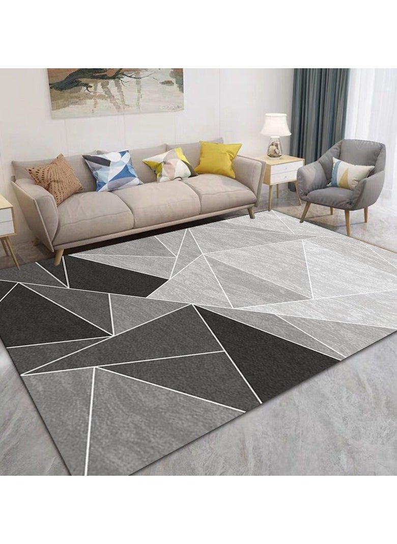 Loquat Squality Polyester Fiber Minimalist Geometric Printed Carpet  - Image 1