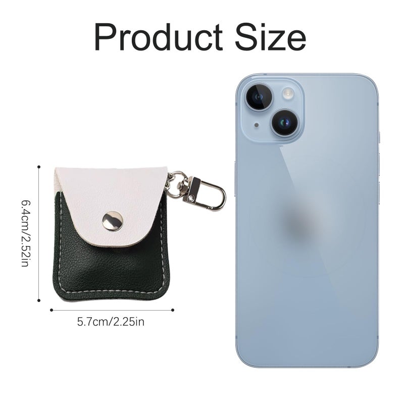 KONIDUN Leather Ring Holder Keychain for Gym, Portable Jewelry Travel Ring Keeper Case for Wedding ring and Necklaces, Quarter Holder Keychain - Image 2