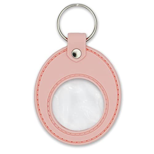 The Token Shop AA Coin Holder Keychain | Displays Both Sides of Sobriety Chips, Medallions, Recovery Coins, and Tokens | Also Fits Apple Airtag | Waterproof Scratchproof Soft Silicone Key Ring (Pink) - Image 2