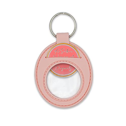 The Token Shop AA Coin Holder Keychain | Displays Both Sides of Sobriety Chips, Medallions, Recovery Coins, and Tokens | Also Fits Apple Airtag | Waterproof Scratchproof Soft Silicone Key Ring (Pink) - Image 5