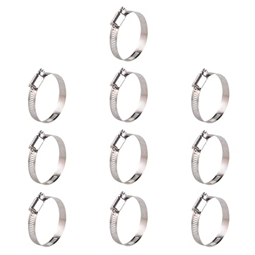 WIN-LONG Winlong Stainless Steel 2'' Hose Clamps, 10PK SAE 36 Worm Gear Hose Clamps Adjustable 1 3/4 Inch-2 3/4 Inch (45-70mm) for Automotive Plumbing, 2 1/2'', 2.5'', 2 1/4'' Hose Clamps - Image 1