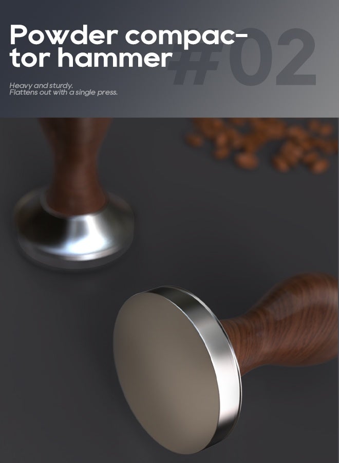 HiBREW H7A & H7 Espresso Barista Pro 58mm Bottomless Coffee Powder Handle Portafilter 304 stainless steel Tmaper Distributor - Image 4