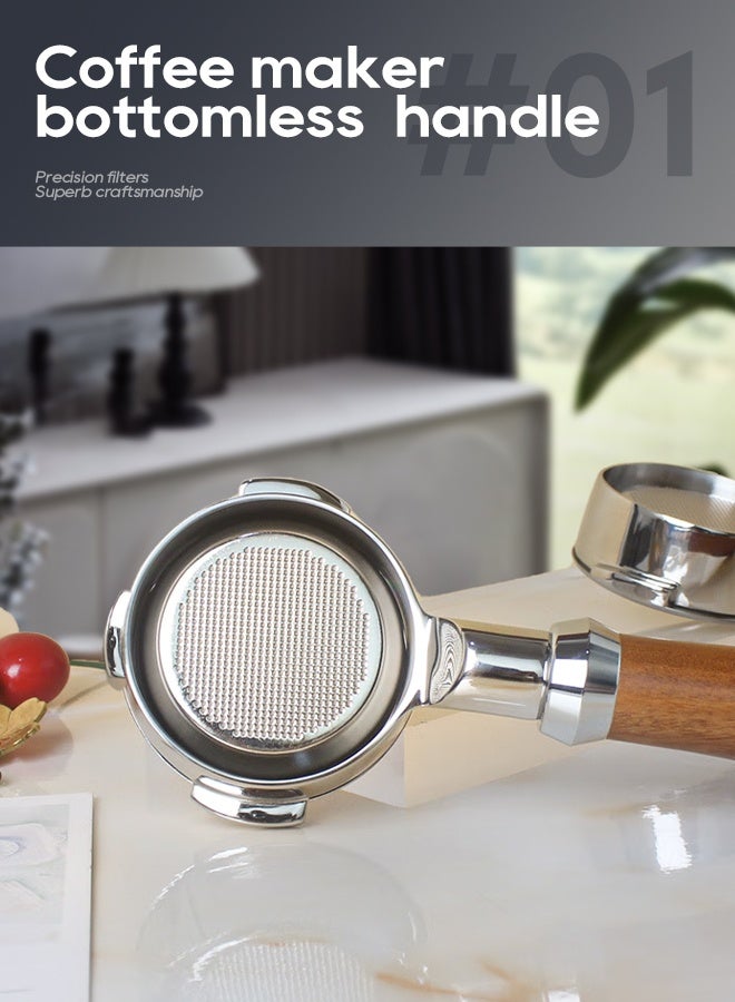 HiBREW H7A & H7 Espresso Barista Pro 58mm Bottomless Coffee Powder Handle Portafilter 304 stainless steel Tmaper Distributor - Image 2