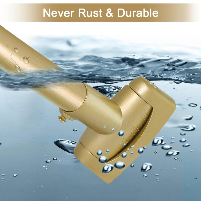 YNL Curved Shower Curtain Rod 35-82In(2.9-6.8Ft), Gold Round Rustproof Shower Rod for Bathroom Bathtub, Adjustable Arched Shower Curtain Rod, Never Rust|Extra Space|Non-Slip|Expandable|Need to Drill. - Image 5