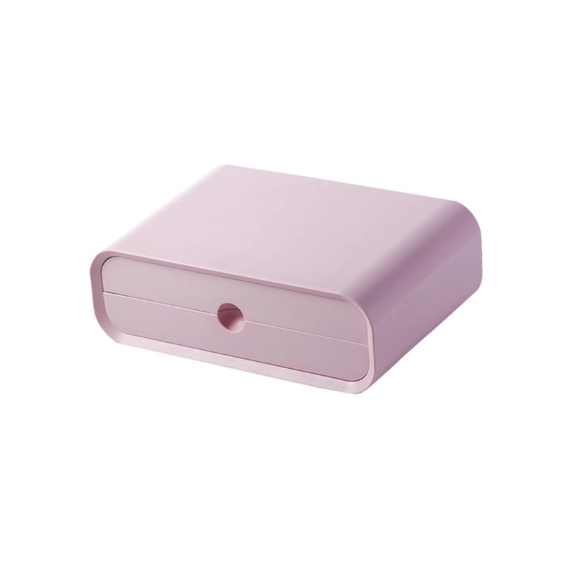 Pink Monitor Riser Stand with Storage Drawer Desktop Organizer for Office Students - Image 2