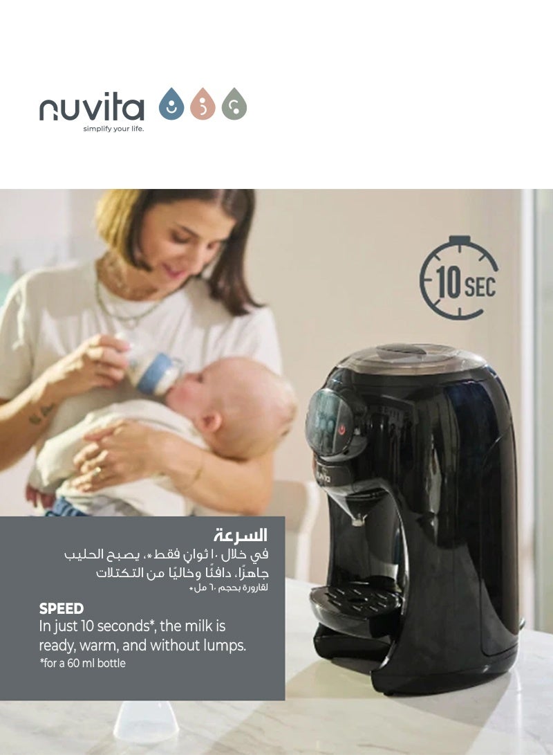 Nuvita Lattespresso Instant Formula Milk Maker | Heats, Doses & Mixes Milk | 10-Second Bottle Ready | 4 Temperature Options | Compatible with All Bottles & Formula Brands | Large Capacity - Image 3