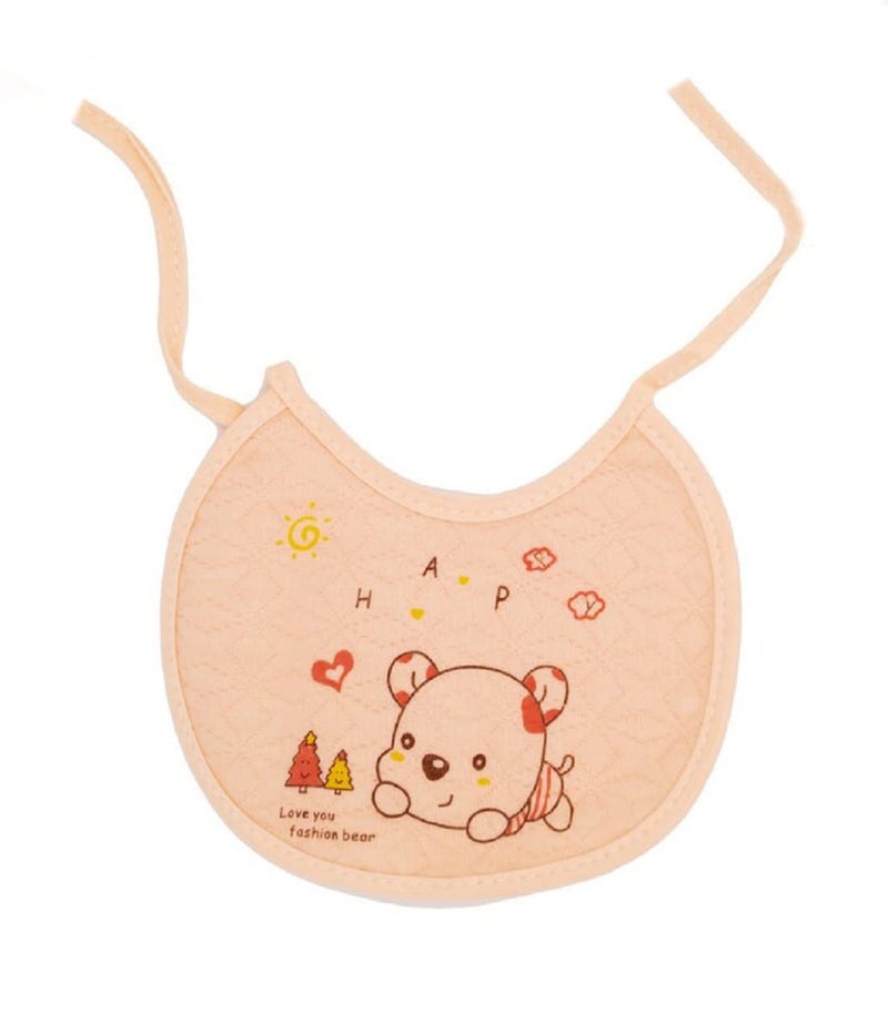 Tinny Tots Baby Pack of 4 Double Layered Waterproof Feeding Aprons Bibs Cute Attractive Designs Drool Knot Style Bib Set For New Borns/Toddlers (DESIGN 5; HAPPY FACE; 0-12 MONTHS) - Image 3