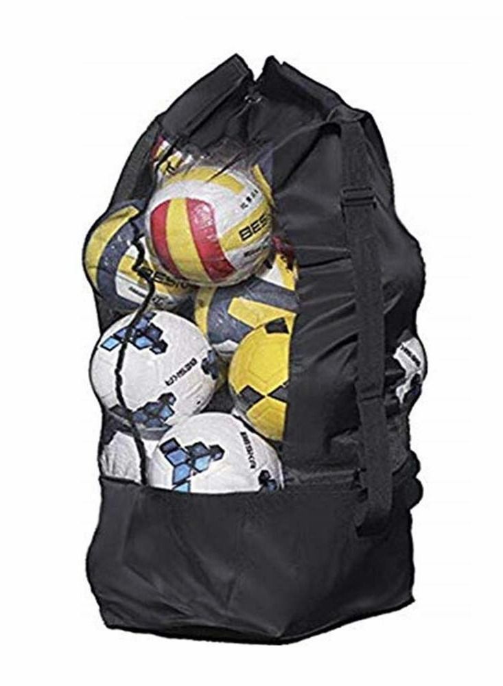 Y&D Mesh Ball Bag, Waterproof Extra Large Duffel Bag Heavy Duty Net Shoulder Carrying Tote Storage Sack with Drawstring for Basketball Volleyball Soccer Rug Football 10-15 Balls - Image 1