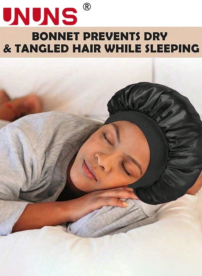 UNUNS 12Pcs Sleeping Hair Styling Tools Set,Curler And Facial Massager,1 Pillowcase,Heat-Free Curling Iron Set,Overnight Curler,1 Sleeping Soft Eye Mask,1 Storage Bag,Facial Roller Skin Care Tools for Women,Black - Image 3