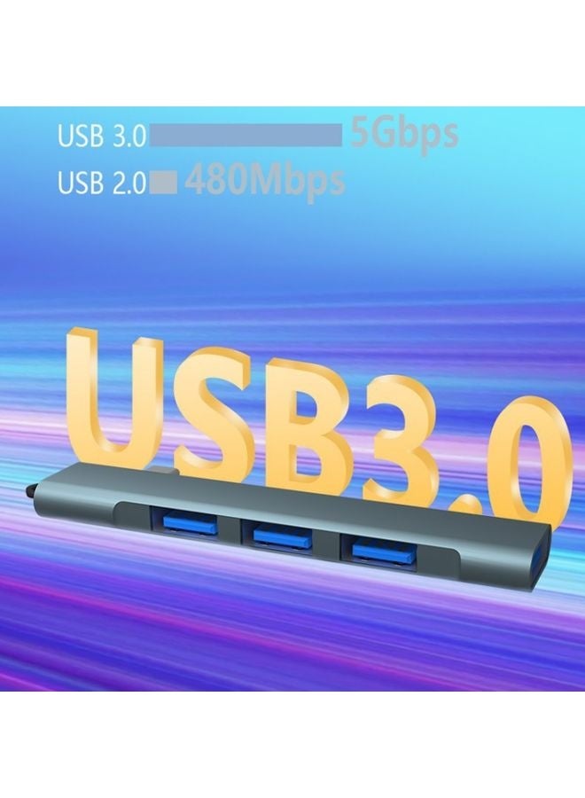 Side Plug Wireless Docking Station 4 In 1 Multifunctional Computer Cable Hubs, Port: USB 3.0 Silver  - Image 3