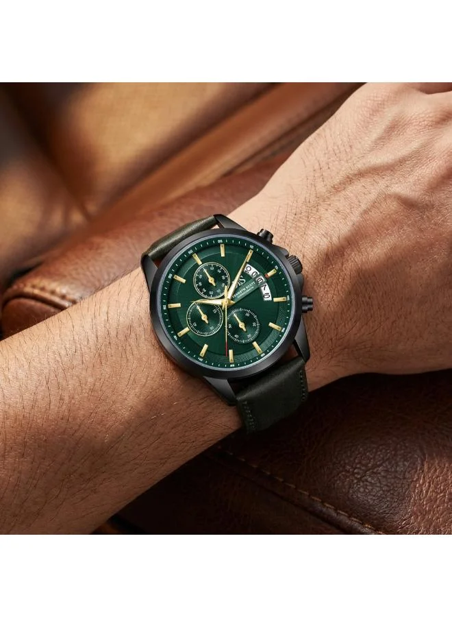 KENNETH SCOTT  Kenneth Scott Men's Chronograph  Green  Dial Watch - K26106-BLHH for Men | Best Price UAE
