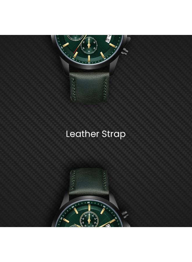 Kenneth Scott Men's Chronograph  Green  Dial Watch - K26106-BLHH - Image 4