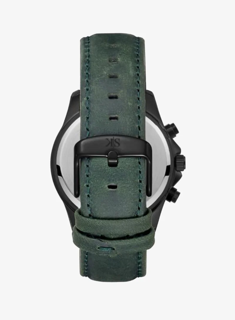 Kenneth Scott Green Kenneth Scott Men's Chronograph  Green  Dial Watch - K26106-BLHH for Men | Best Price UAE