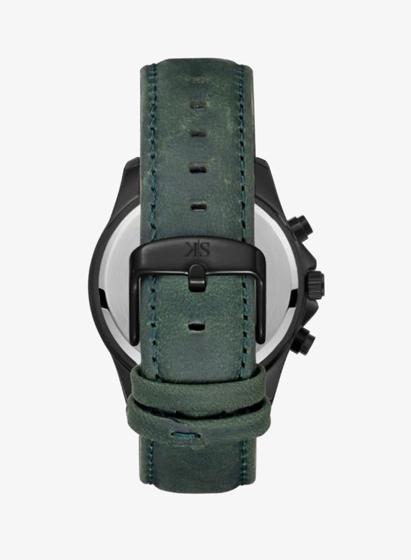 Kenneth Scott Men's Chronograph  Green  Dial Watch - K26106-BLHH - Image 3