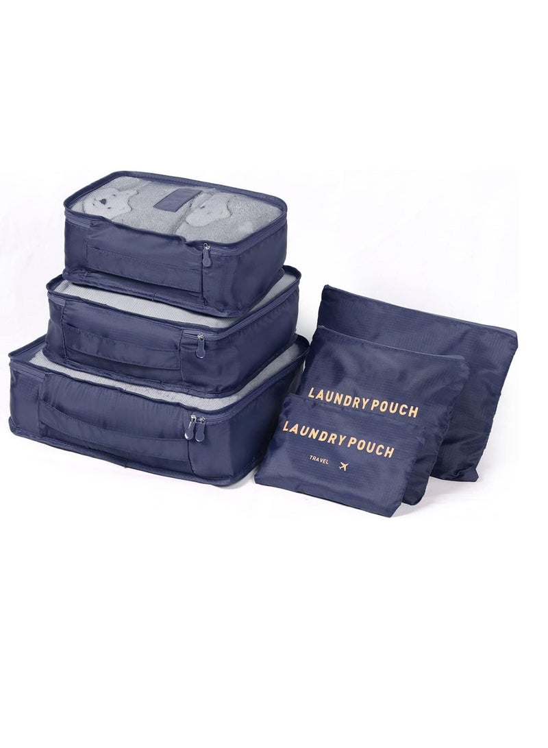 6 Set Travel Storage Bags Multi-functional Clothing Sorting Packages,Travel Packing Pouches, Luggage Organizer Pouch - Image 1