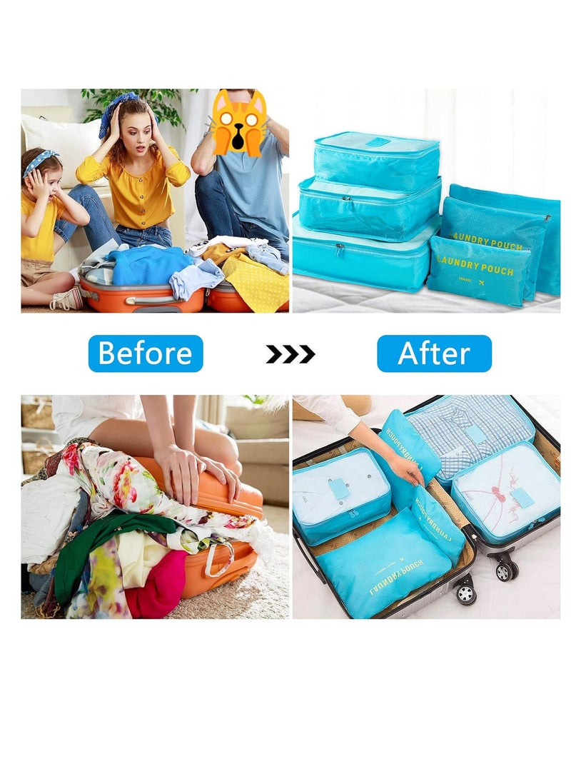 6 Set Travel Storage Bags Multi-functional Clothing Sorting Packages,Travel Packing Pouches, Luggage Organizer Pouch - Image 5