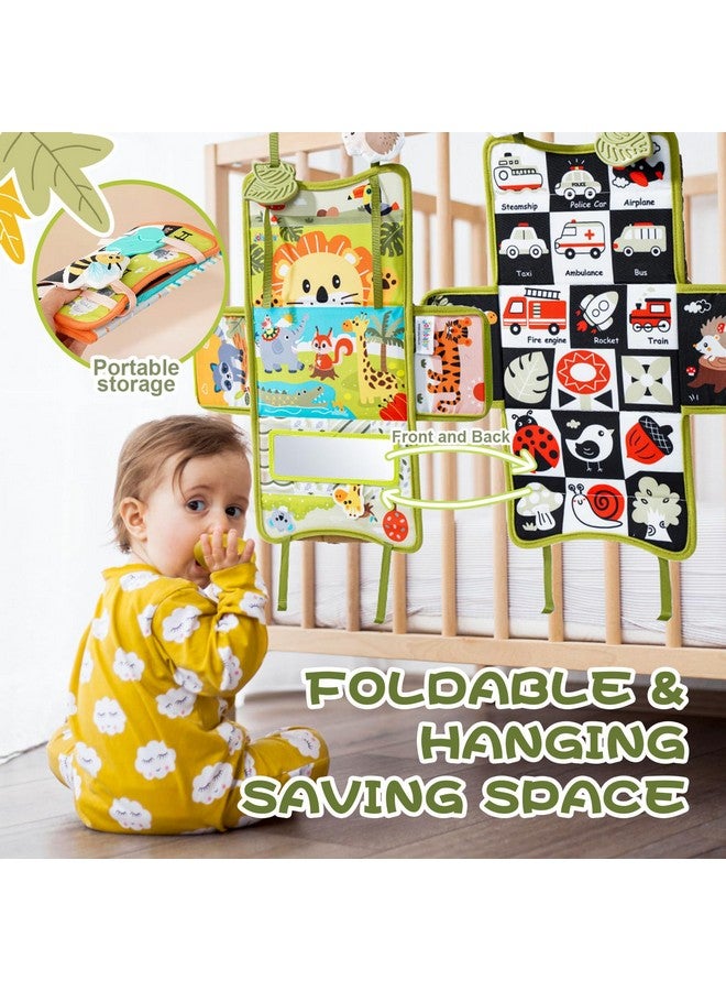 Jollybaby Jollybaby Mystery Tissue Box Toy for Baby 0-6-12 Month with Tummy Time Mirror Toy, Montessori Sensory Learning Toy for 1 Year Old Infant with Teether Crinkle Paper, High Contrast Toy for Newborn Gift  - Image 3