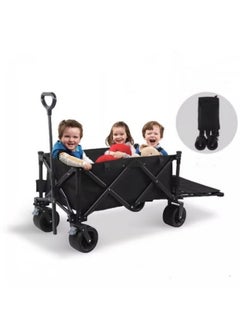 Outdoor Camp Cart Foldable Portable Garden Trolley Camp Baby Children Wagon Grocery Shopping Picnic Trailer Collapsible Storage Black - pzsku/Z33199055B8987DD14C5DZ/45/_/1705647787/e7f09dac-41e9-43da-ac9c-f2a6ec8739c9