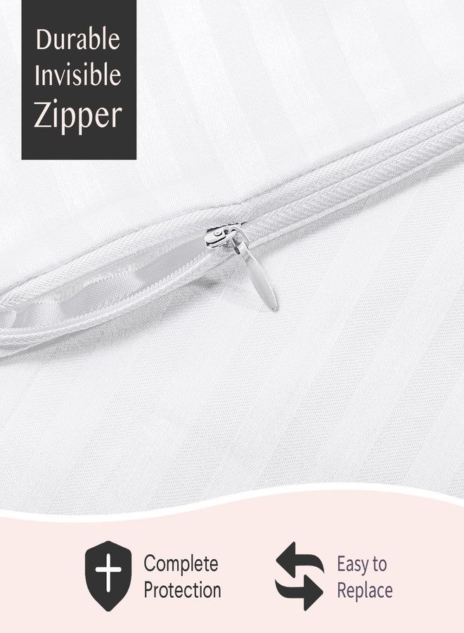 FAUNNA Zippered Pillow Protectors Cover Case King 6 Pack Soft Comfortable Sateen 100% Long-Staple Cotton- Quiet and Breathable Bed Pillowcase - Image 4