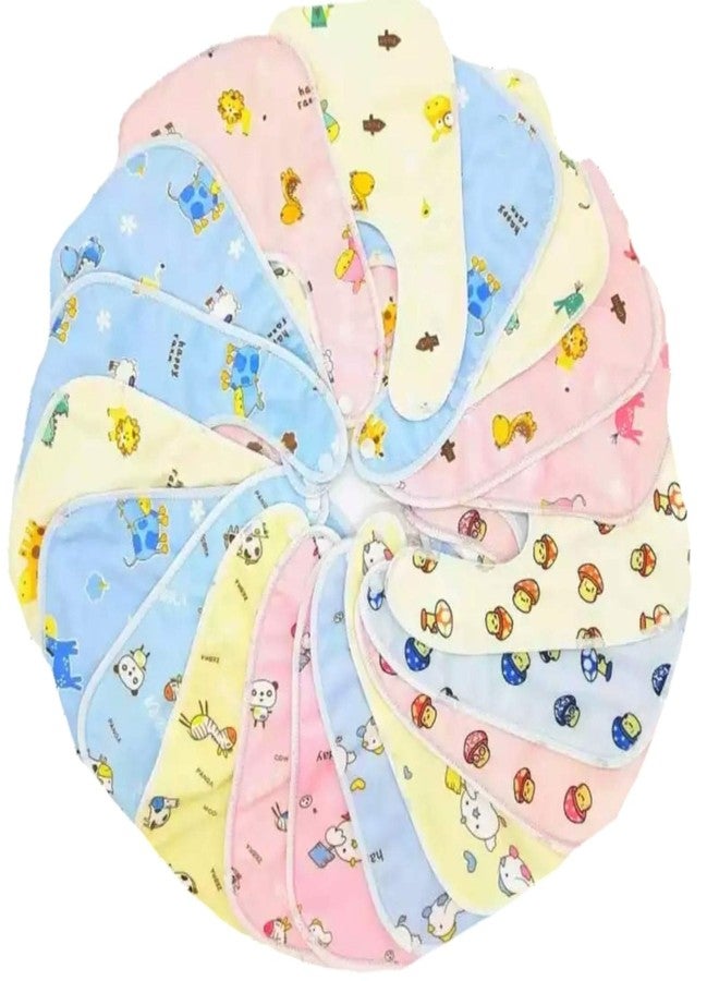 BRANDONN Fashions Newborn Double Layered Waterproof Button Bibs Multicolor - Image 5