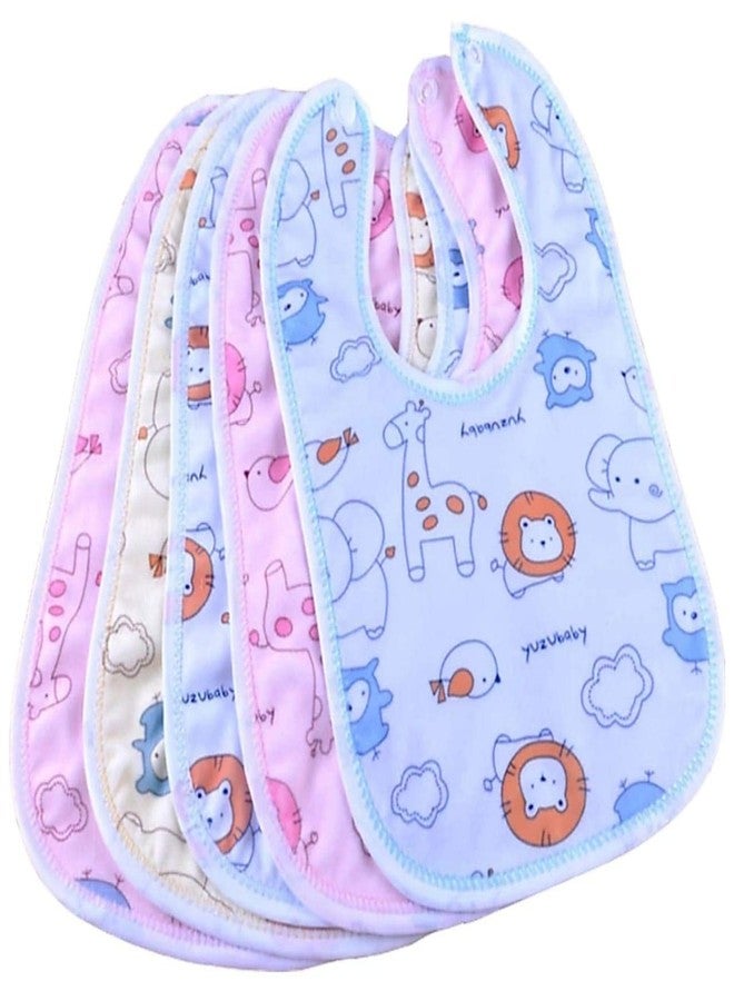 BRANDONN Fashions Newborn Double Layered Waterproof Button Bibs Multicolor - Image 1