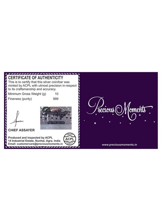 ACPL Precious Moments BIS Hallmarked Silver Coin Diya Spreading Light and Prosperity 10 gm 999 Pure - Image 4