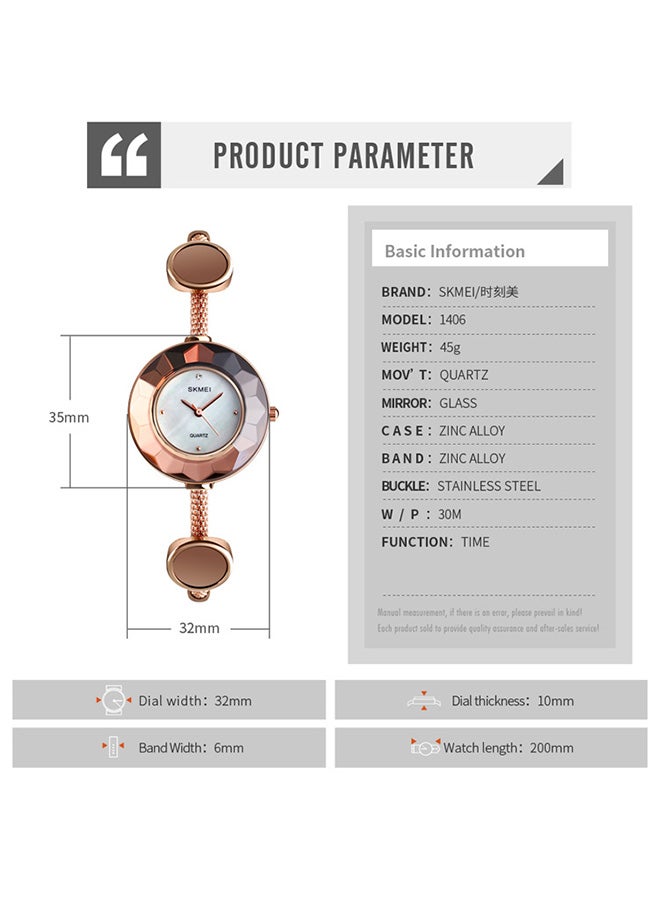 Women's Quartz Fashion Steel Ladies Luxury Watch  1406 - Image 3