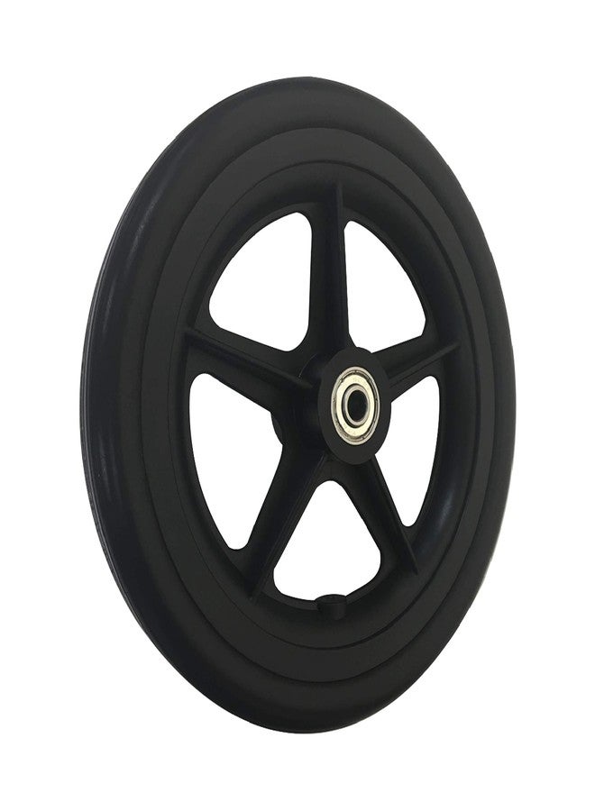 RIANT WHEEL,Wheelchair Caster Wheels, 7X 1.4 inch, Solid, with 608 Bearing, Hub Wide 1.6 inch, PU Tires, one Pair … - Image 1
