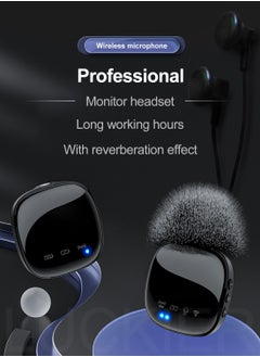 Generic Wireless Microphone for iPhone Android USB C Lavalier Microphone, Professional Grade with Monitor Earphones Anti-interference Microphone Video Recording Noise Cancelling Lavalier Microphone for YouTube Live Podcast  - Image 3