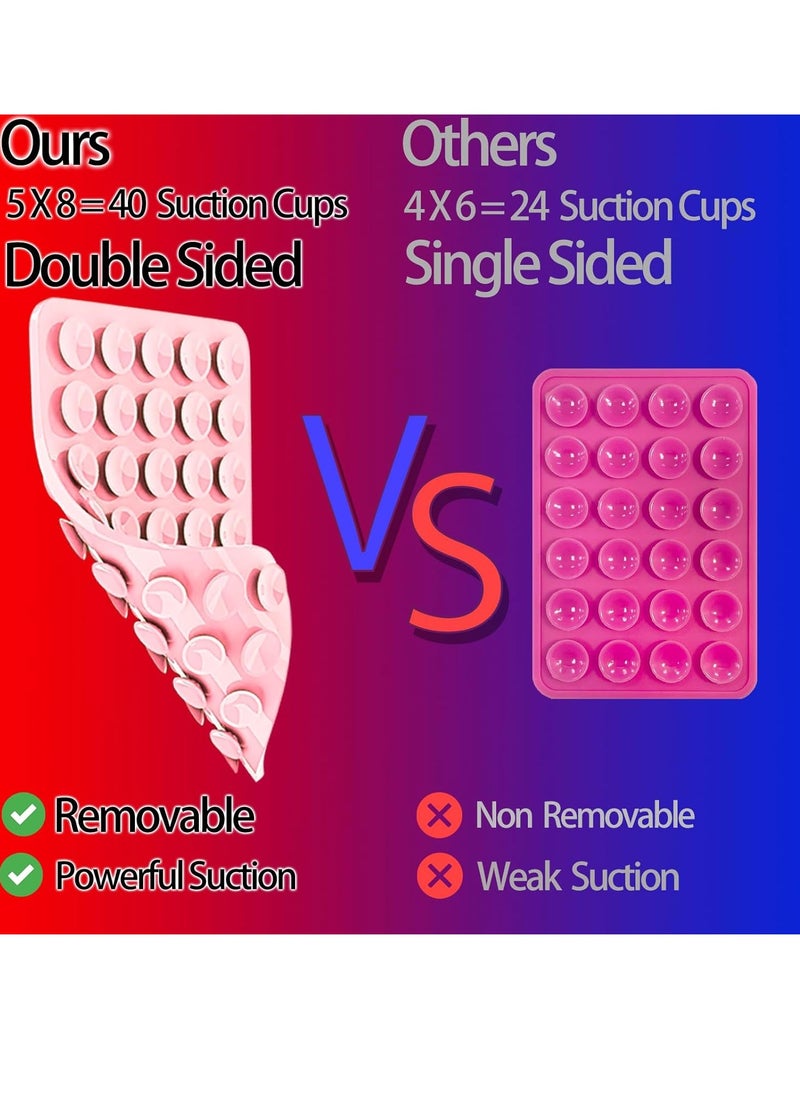 General 2 Pack Silicone Suction Cup Phone Case Mount Double Sided, Phone Accessories Hands-Free Strong Grip Holder for Selfies and Videos, Silicon Phone Stand Sticky for iPhone and Android  - Image 3