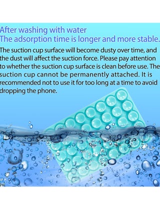 2 Pack Silicone Suction Cup Phone Case Mount Double Sided, Phone Accessories Hands-Free Strong Grip Holder for Selfies and Videos, Silicon Phone Stand Sticky for iPhone and Android - view 4