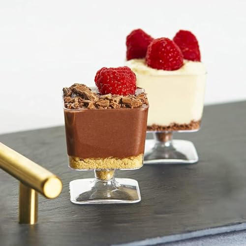 Alpha Basics 20PCS 100ml PL Dessert Cups Wine Glass Mousse Cups - Image 1