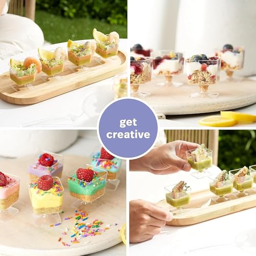 Alpha Basics 20PCS 100ml PL Dessert Cups Wine Glass Mousse Cups - Image 3